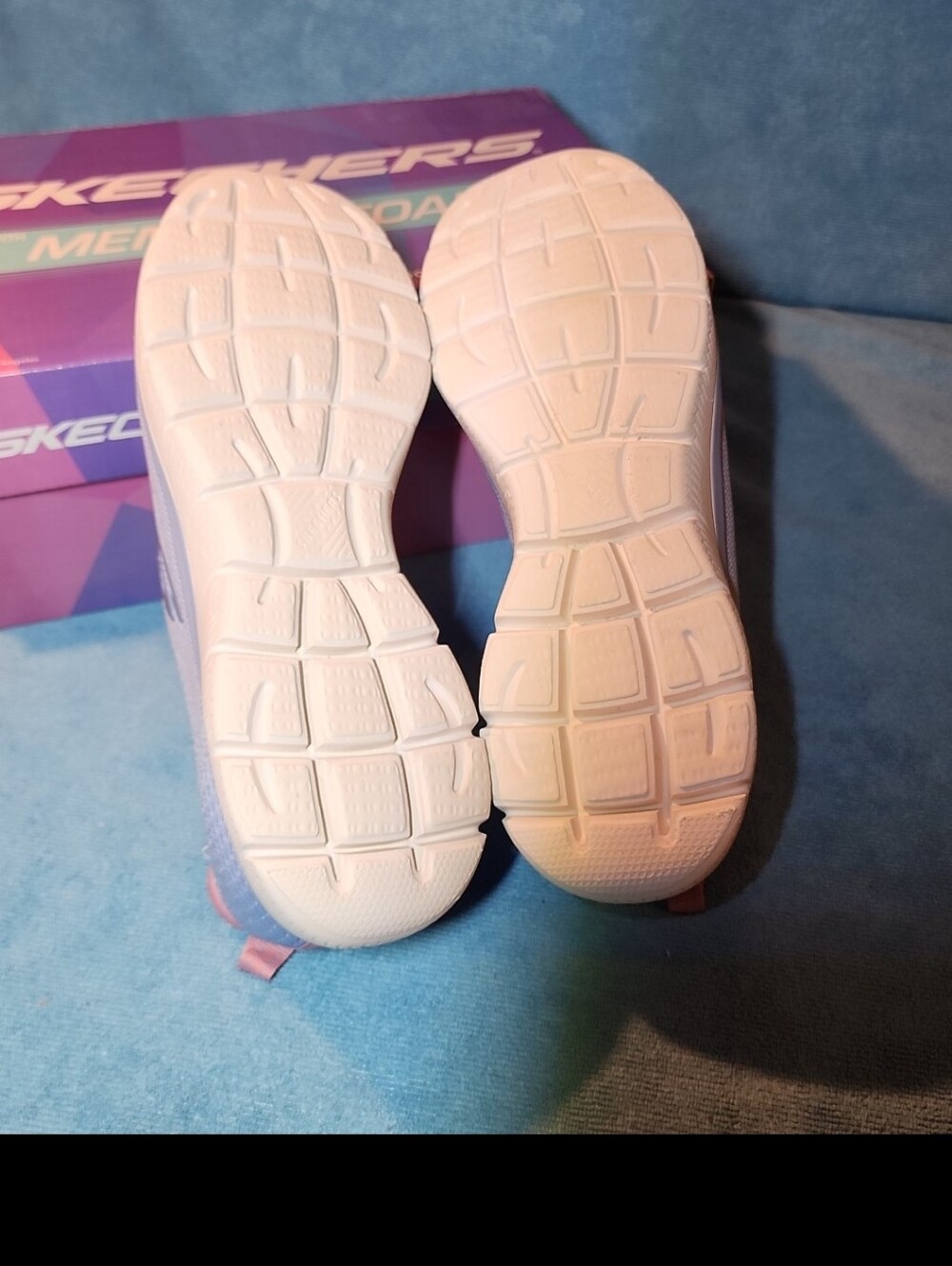 Skechers size 10 Women's Lavender and Pink Slip-On Athletic Sneakers - Picture 5 of 12